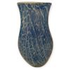 Vaso in Vetro di Murano "Vela" – Silhouette Ellittica Azzurro e Bianco H39
